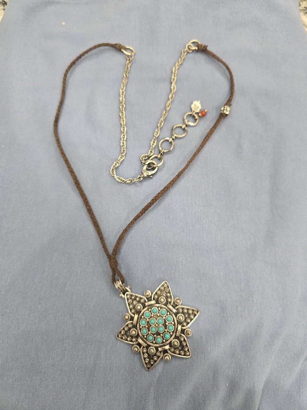 Lucky Brand Turquoise Starburst Pendant Necklace - Women Jewelry